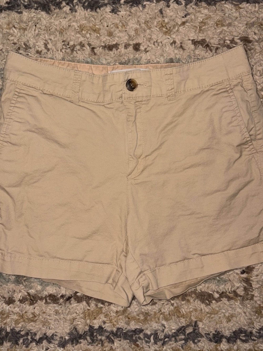 Old Navy Women's Beige Casual Cotton Shorts